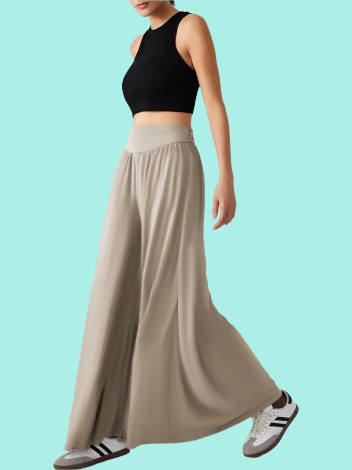 High Waist Wide Leg Pants