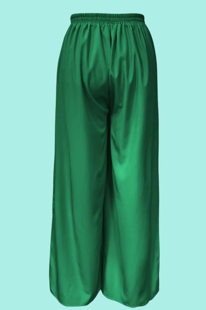 High Waist Pleated Wide Leg Pants