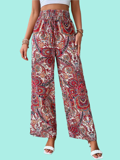 Printed Wide Leg Pants