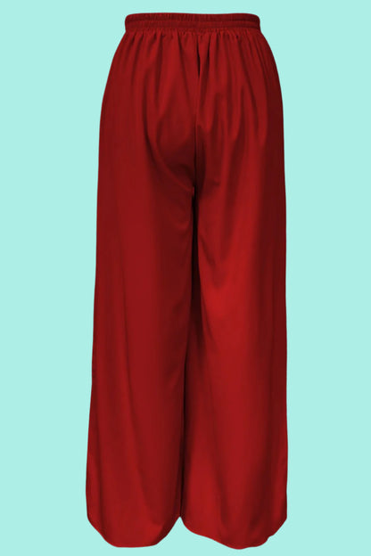 High Waist Pleated Wide Leg Pants