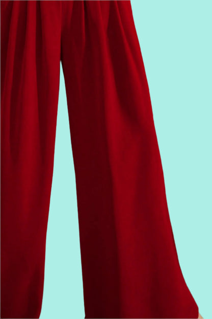 High Waist Pleated Wide Leg Pants